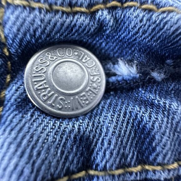 Mens Levi's 505 Straight Leg Jeans Blue Medium Wash Denim Pants sz 38x30 Classic - Picture 8 of 14